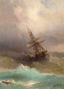 Ivan Aivazovsky Ship in the Stormy Sea Sweden oil painting artist